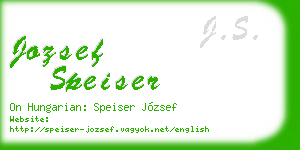 jozsef speiser business card